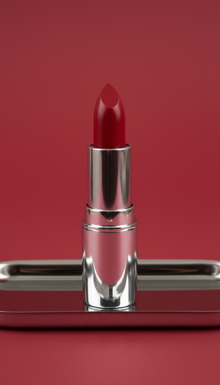 Crimson Statement satin lipstick