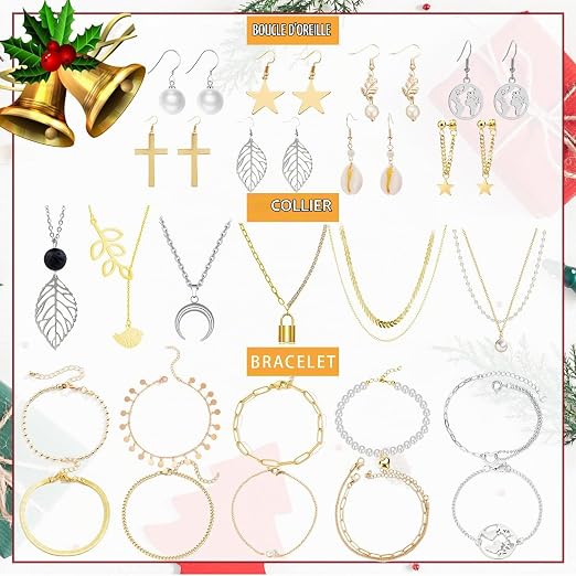 Calendrier de l'avent Bijoux Femme Calendrier de l'avent 2026 Bijoux Argent