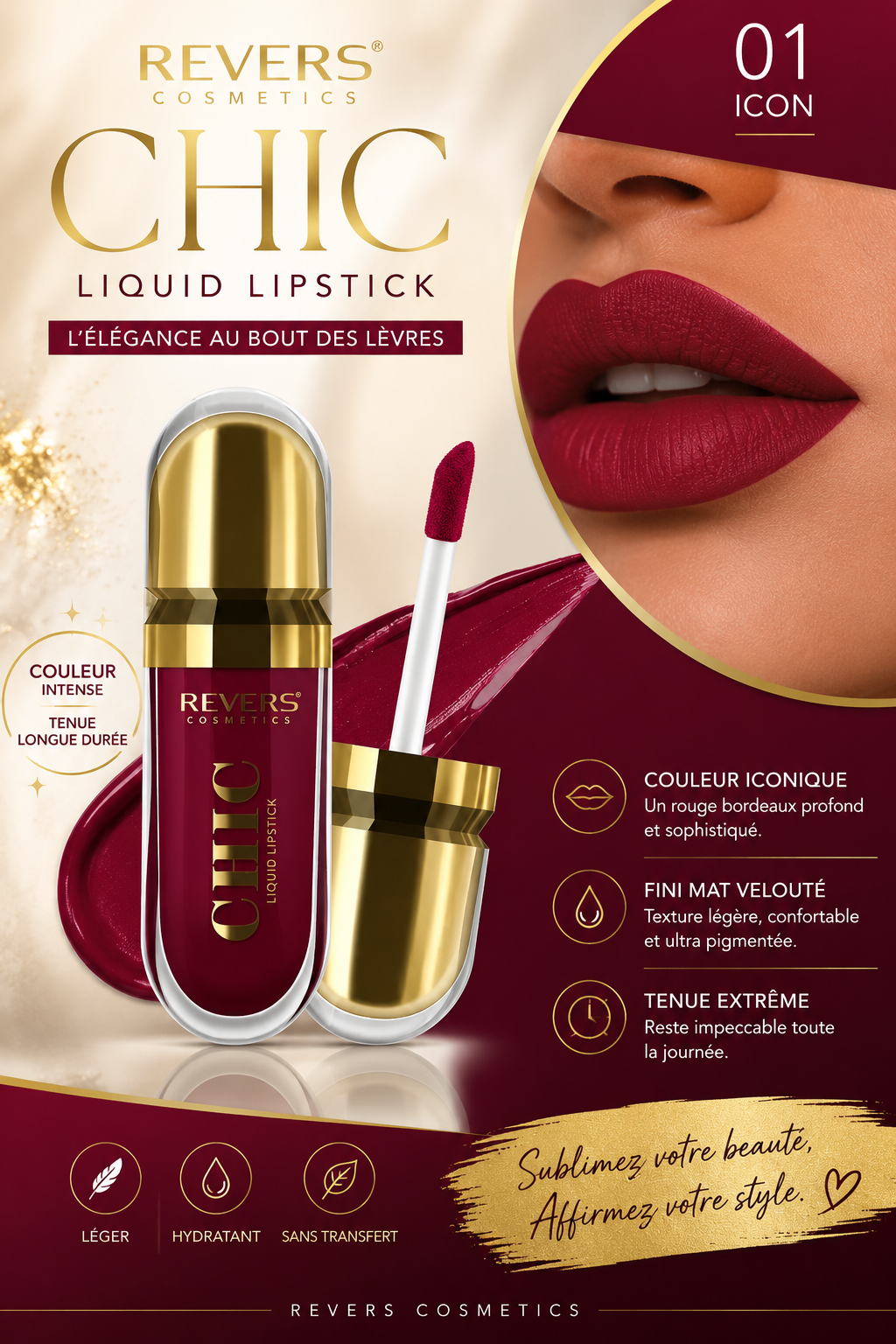 Rouge à lèvres liquide CHIC N° 1 Icon 7,5ml