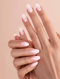 Autocollant Ongles Gel UV, 20 pcs Gombre Rose Stickers Ongle Gel Semi-durci Bandes d'ongles Autoadhésif Pour Design Manucure