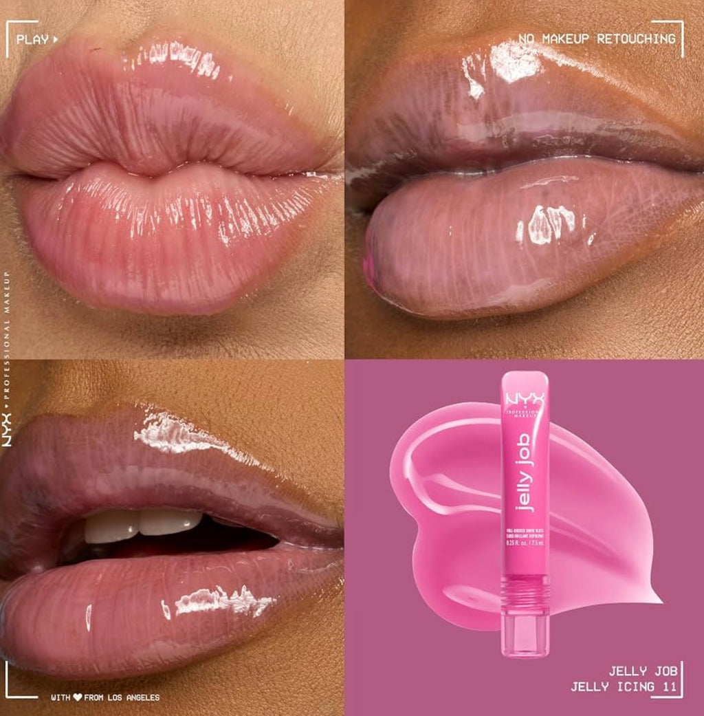 NYX Professional Makeup Jelly Job Gloss Lèvres Hydratant Jelly Icing 11 parfums cerise