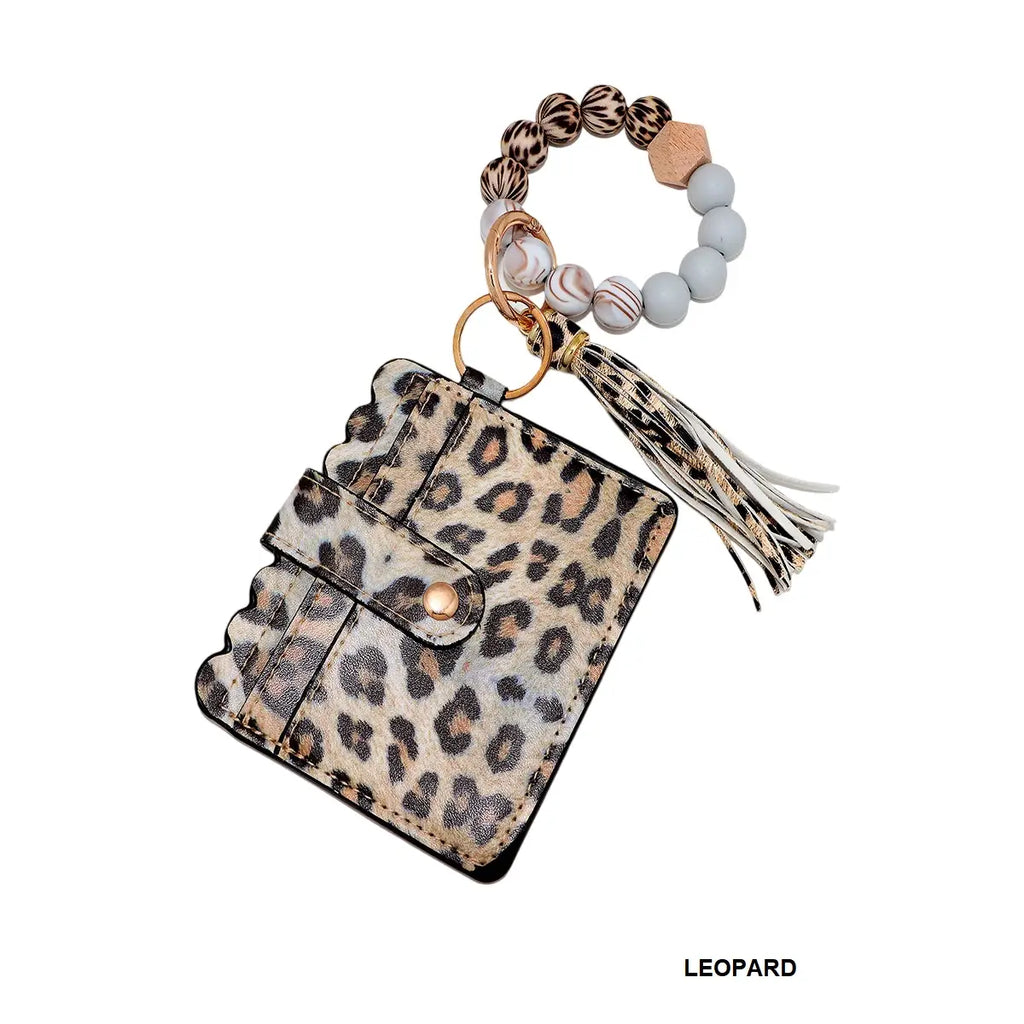 Porte-clés bracelet perlé — porte-cartes/porte-monnaie Zenana Consgt.