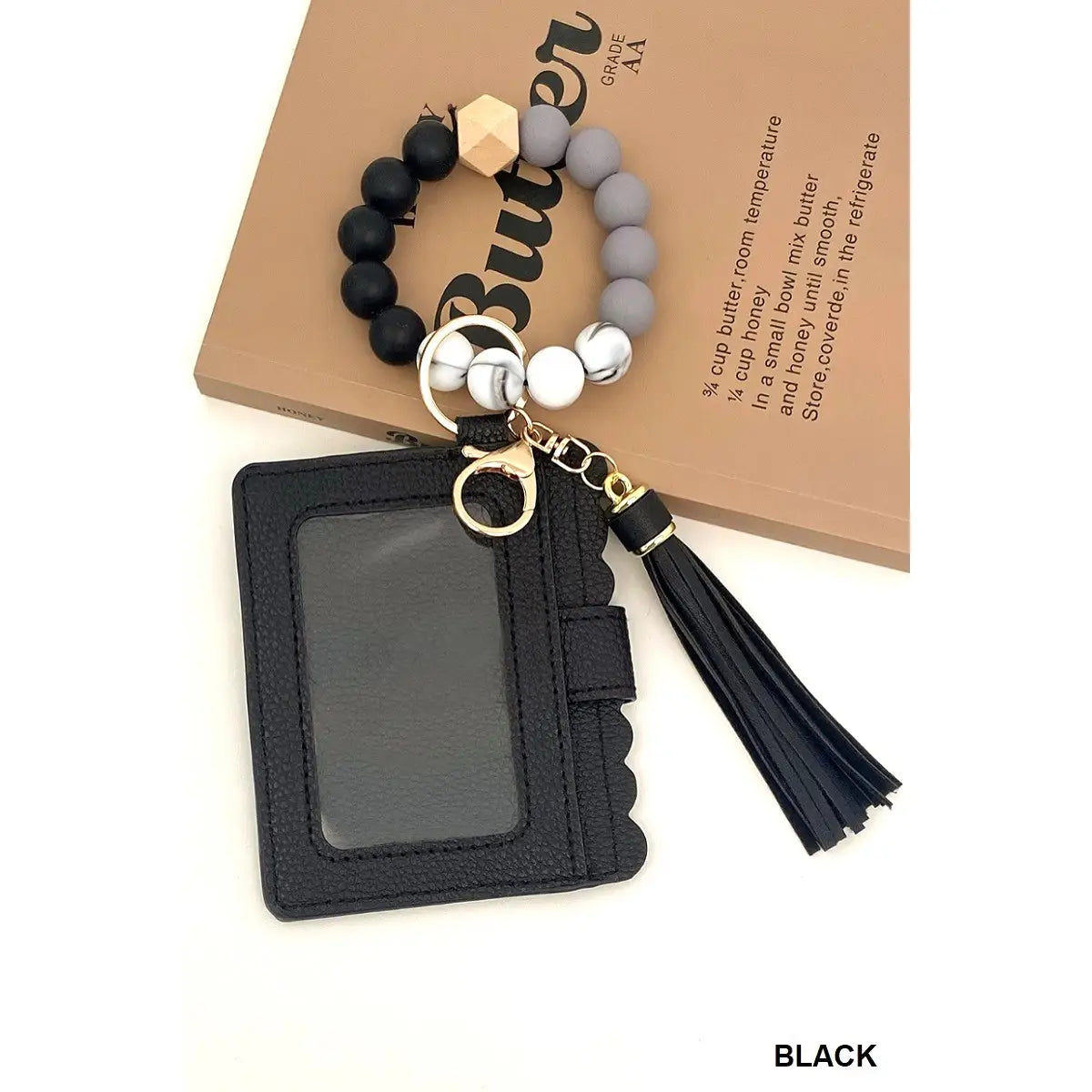 Porte-clés bracelet perlé — porte-cartes/porte-monnaie Zenana Consgt.