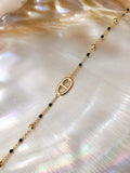 Bracelet cylindre perlé boule — Or