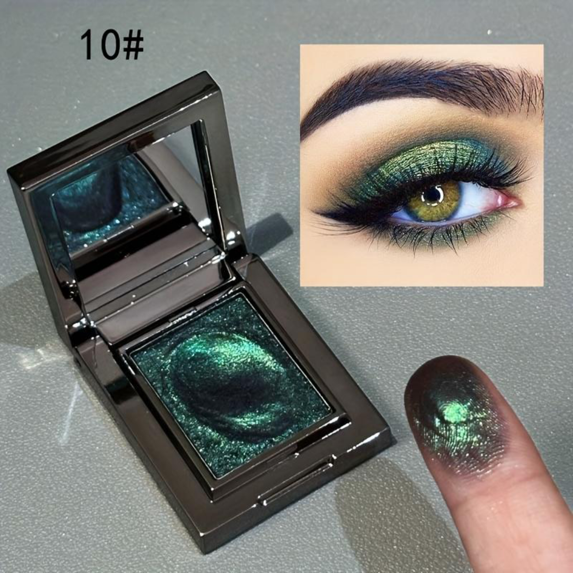 Palette d’Ombres à Paupières Couleur Métallique avec Paillettes et Nacres Imperméable Résistant à la Sueur Formule Douce Estompable pour Festivals de Musique Fêtes moins