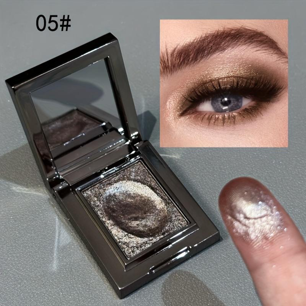 Palette d’Ombres à Paupières Couleur Métallique avec Paillettes et Nacres Imperméable Résistant à la Sueur Formule Douce Estompable pour Festivals de Musique Fêtes moins