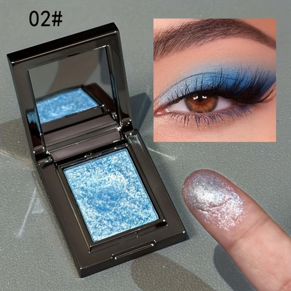 Palette d’Ombres à Paupières Couleur Métallique avec Paillettes et Nacres Imperméable Résistant à la Sueur Formule Douce Estompable pour Festivals de Musique Fêtes moins