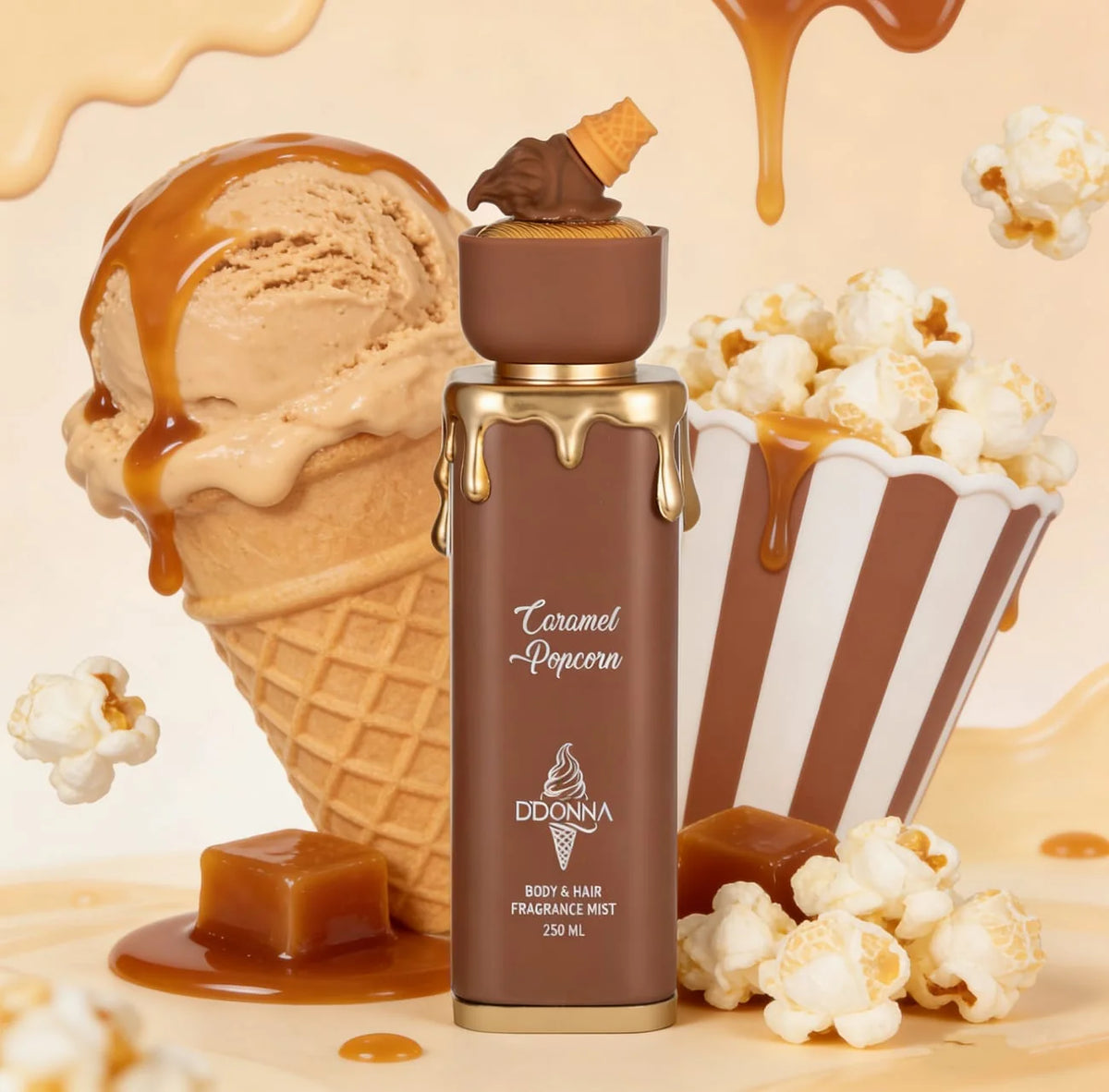Brume Corps & Cheveux Caramel Popcorn 250ml - D'Donna