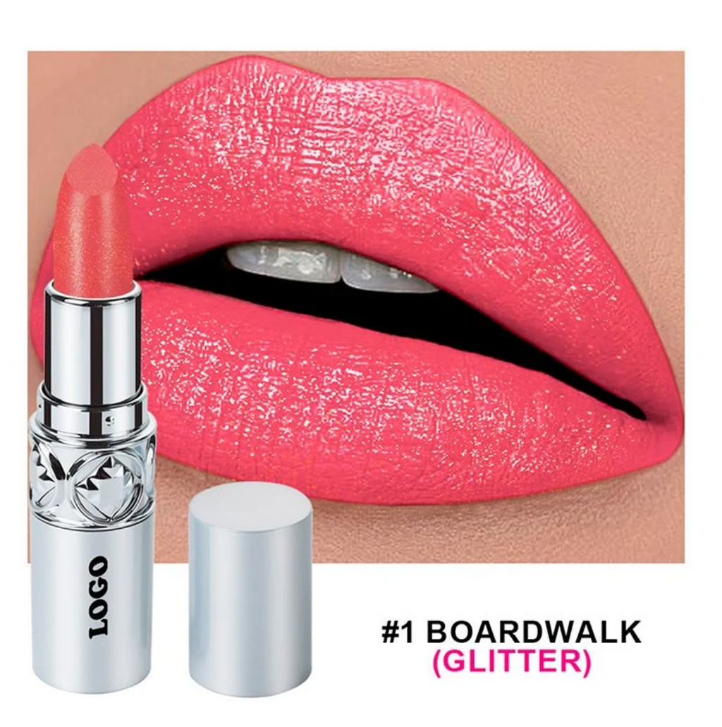 Rouge à lèvres à paillettes hydratantes 16 couleurs Couleur longue durée
