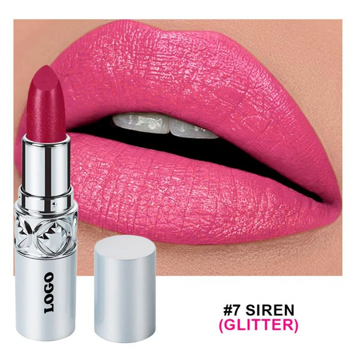 Rouge à lèvres à paillettes hydratantes 16 couleurs Couleur longue durée