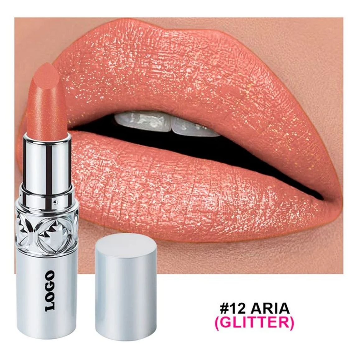 Rouge à lèvres à paillettes hydratantes 16 couleurs Couleur longue durée