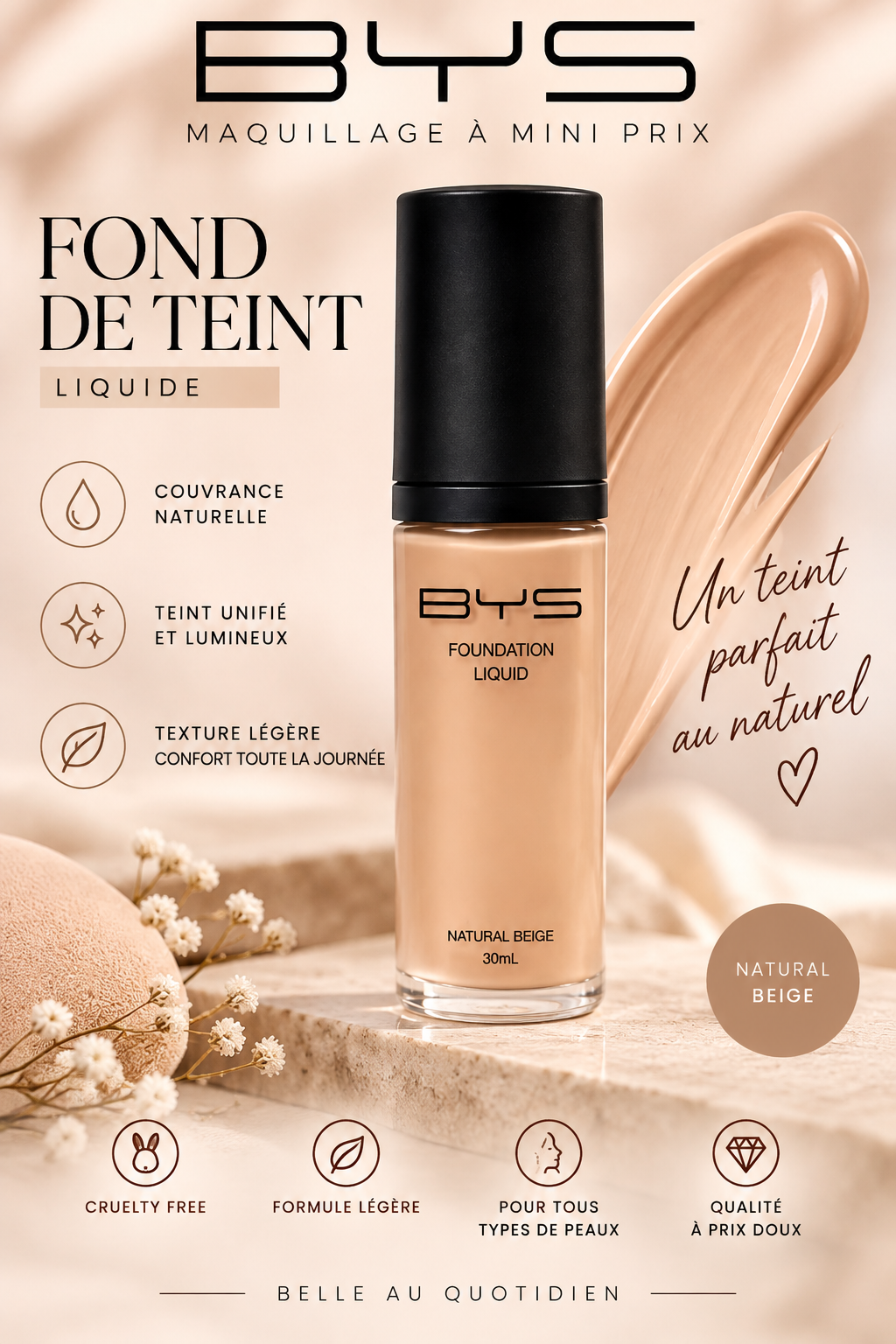 Fond de Teint Éclat Naturel
BYS